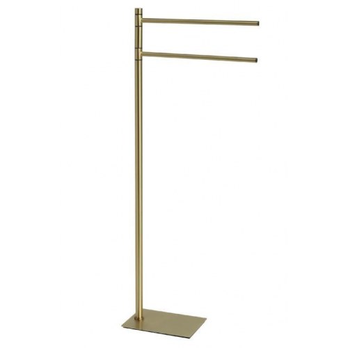 Håndklædestativ TRILLY - 14 × 34 × 83,3 cm, børstet guld