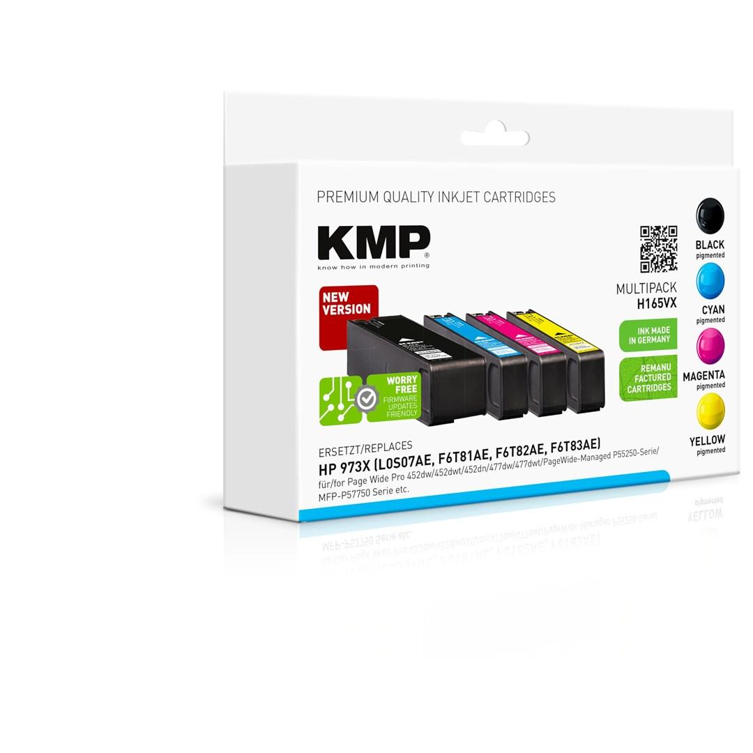 KMP blækpatroner til HP 913X - multipack, genopfyldt med hybrid-chip