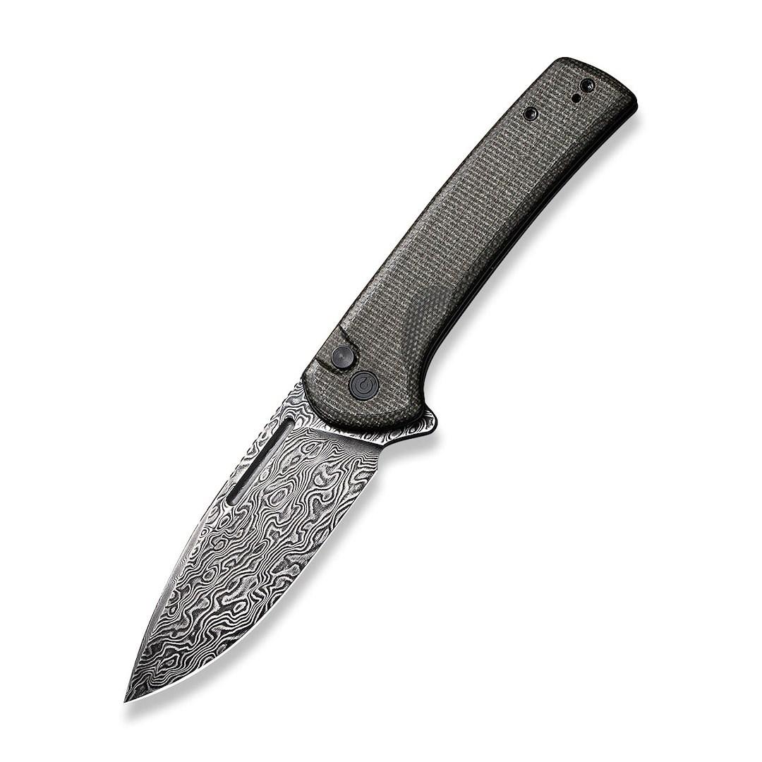 CIVIVI Conspirator foldekniv - Damascus klinge, Micarta greb