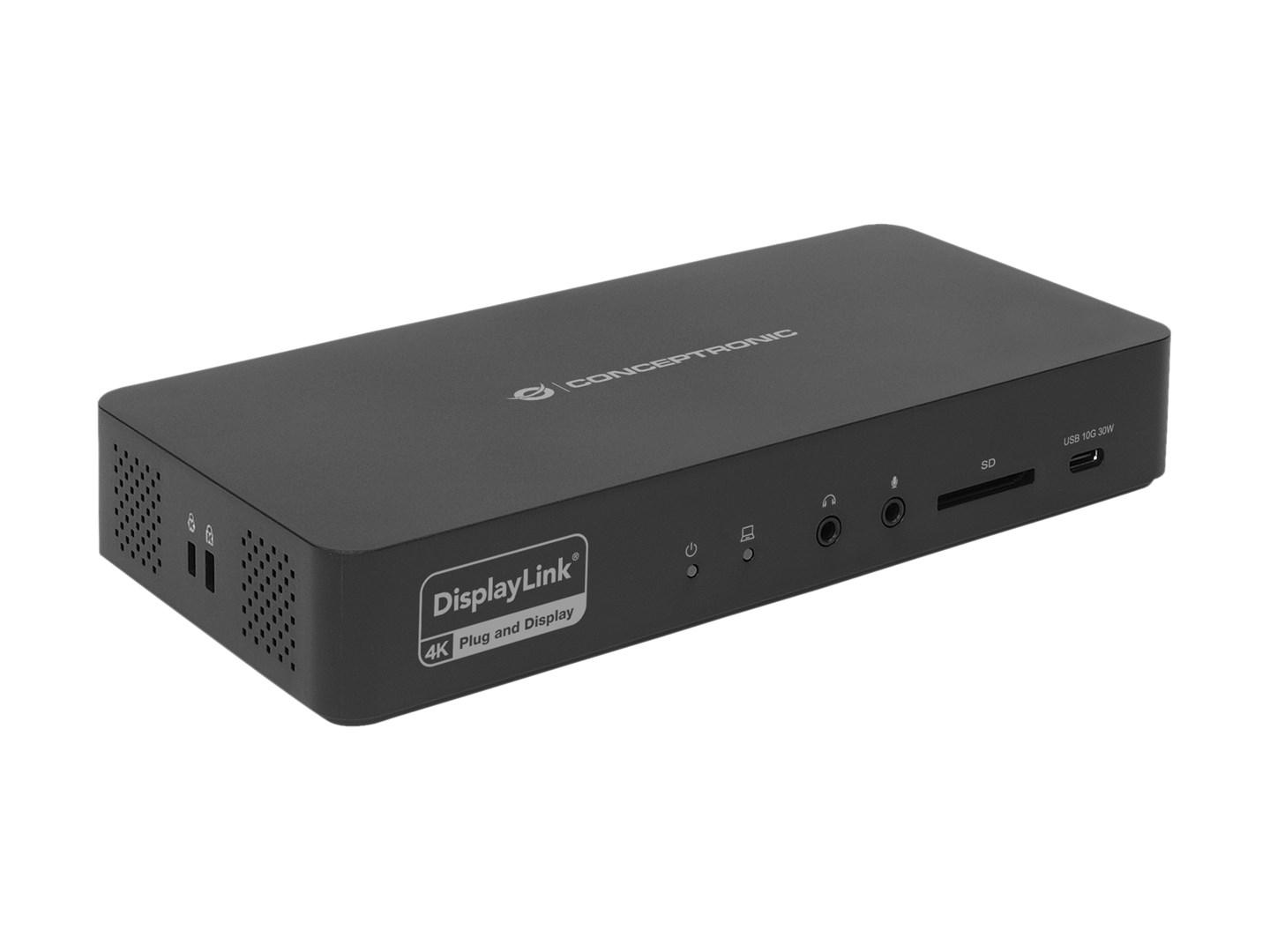 Conceptronic DONN31B 17-i-1 DisplayLink dockingstation - USB 3.2 Gen 2 billede