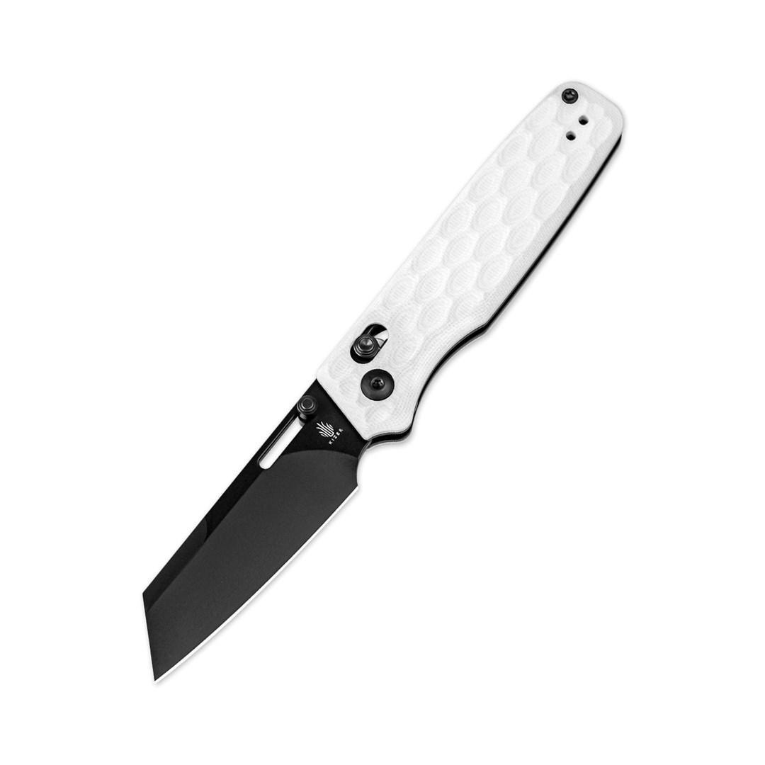 Kizer Task foldekniv - hvid G10, Nitro-V klinge