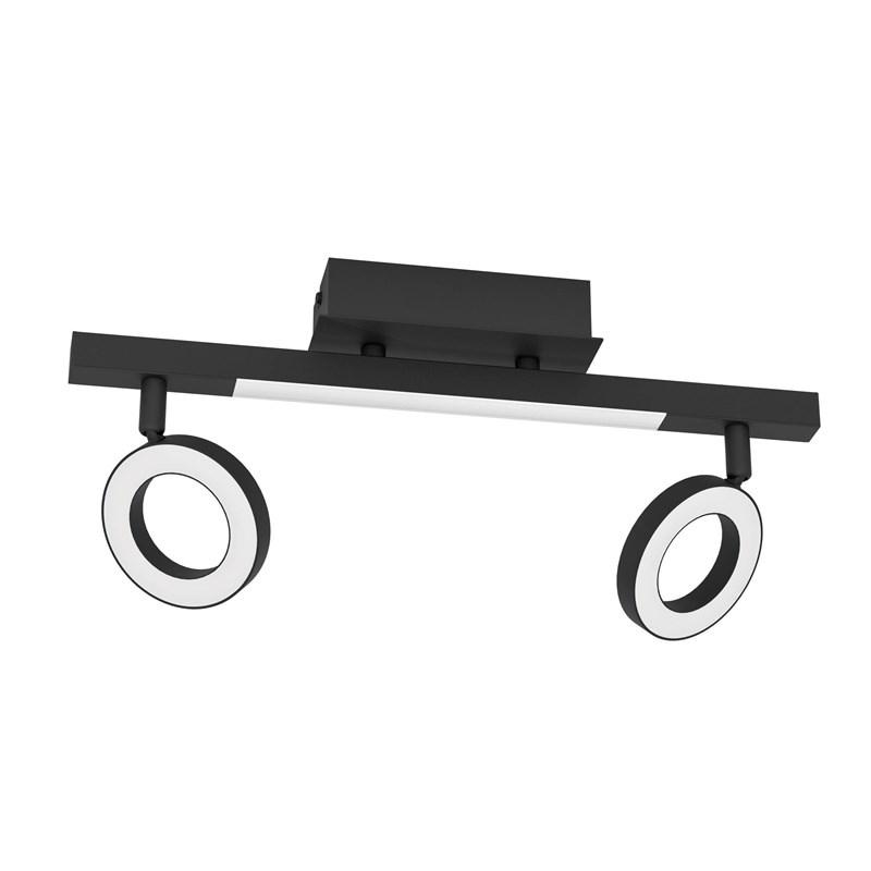Loftlampe med LED - Cardillio 2, sort billede