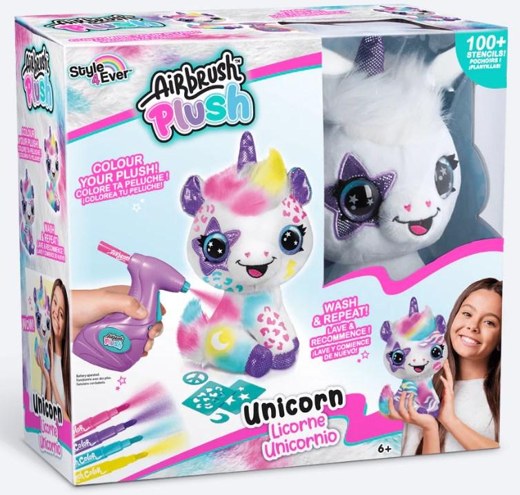 Airbrush Plush - enhjørning kreativt farvesæt til børn 6+ billede