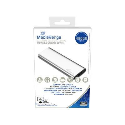 MediaRange MR1102 ekstern SSD 480 GB USB-C 3.2 Gen 2 - Sølv billede