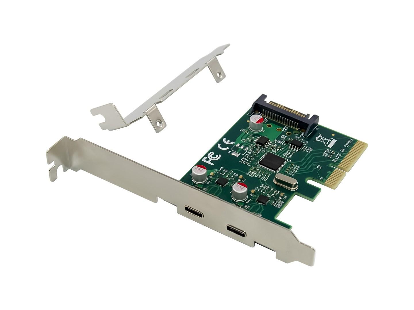 2-port USB 3.2 Gen 2 Type-C PCIe-kort - Conceptronic EMRICK13G billede
