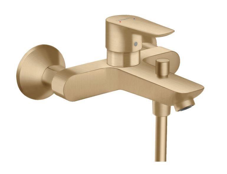 Hansgrohe Talis E badekarsarmatur - vægmonteret, børstet messing