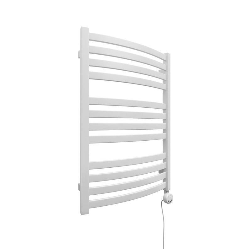 Elektrisk håndklædetørrer 71 × 50 cm - hvid, buet design