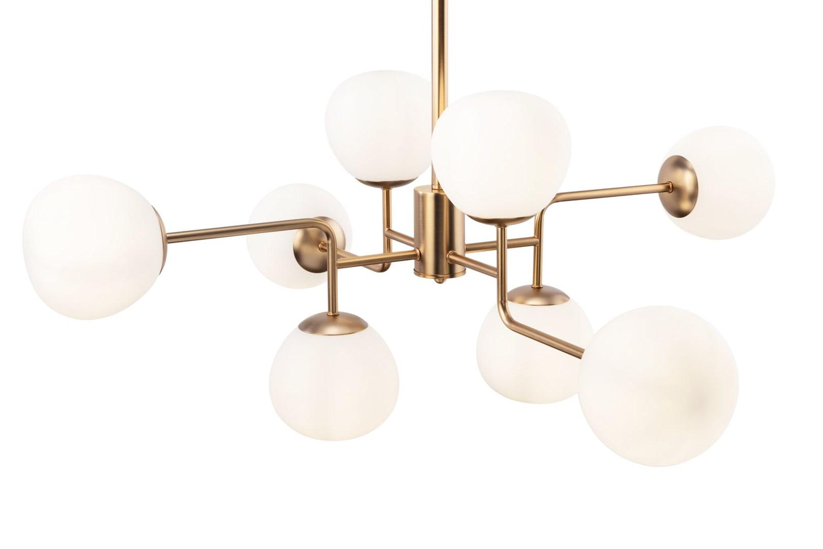 Maytoni MOD221-PL-08-G loftlampe med 8 E14 fatninger - hvid/metal, IP20