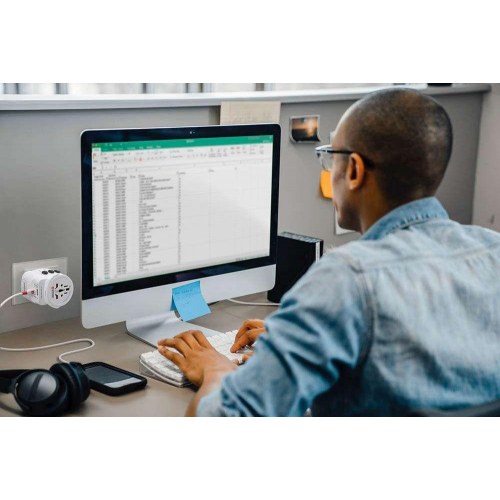 Rejseadapter Skross PRO Light USB AC45PD - World