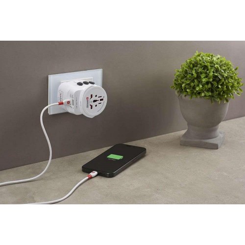 Rejseadapter Skross PRO Light USB AC45PD - World