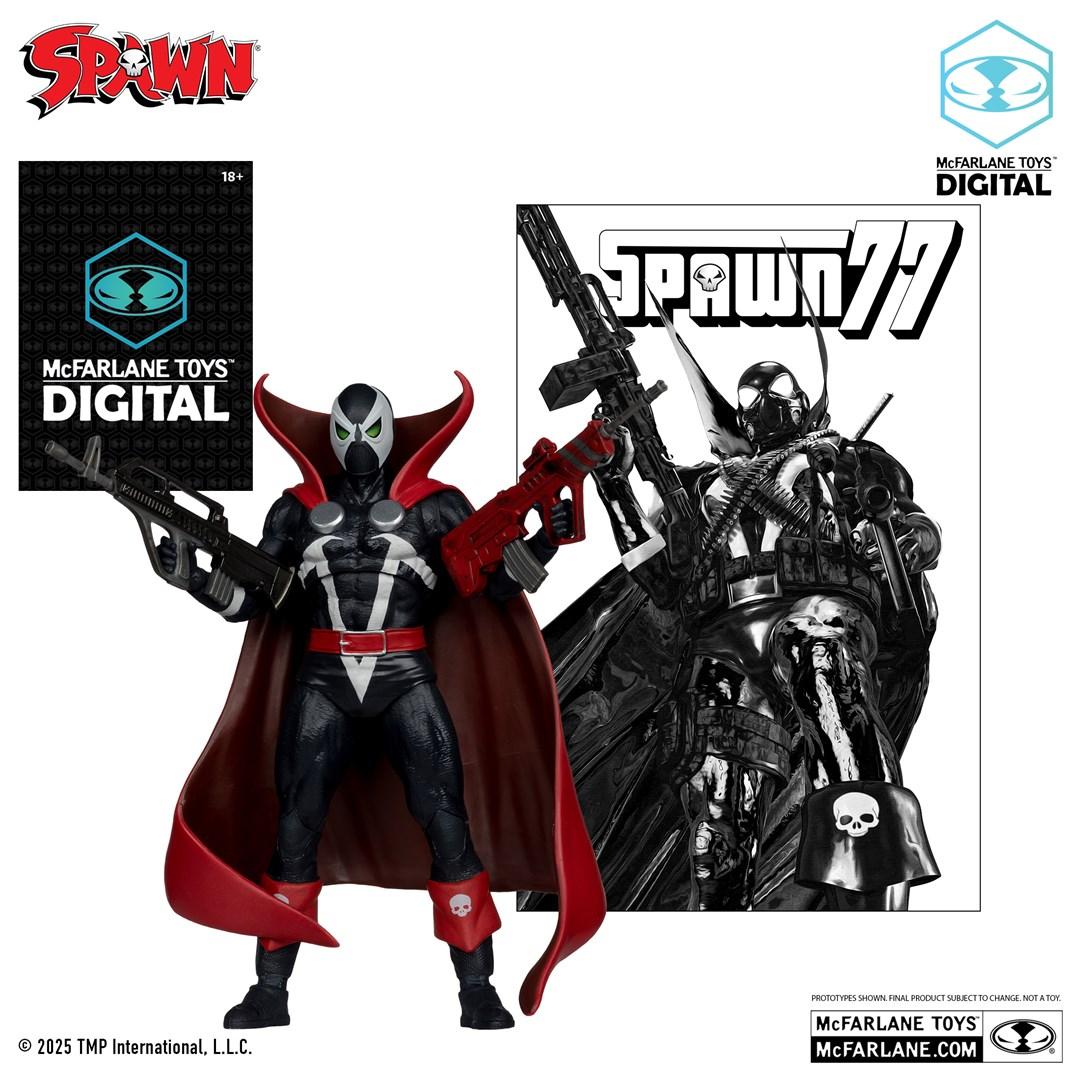 Spawn 77 (sort og rød) - tegneserie- og digital samlerfigur, Red Platinum Edition