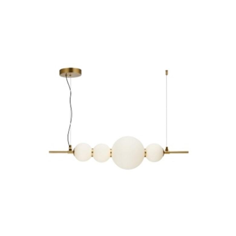Loftpendel Banti - 73 cm, messinglook og opalglas