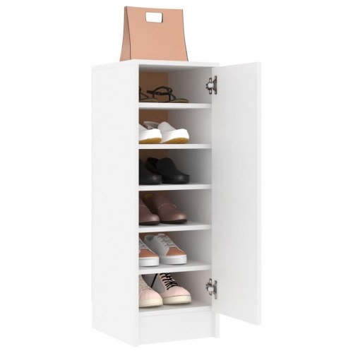 Skoskab 32×35×92 cm i konstrueret træ - hvid