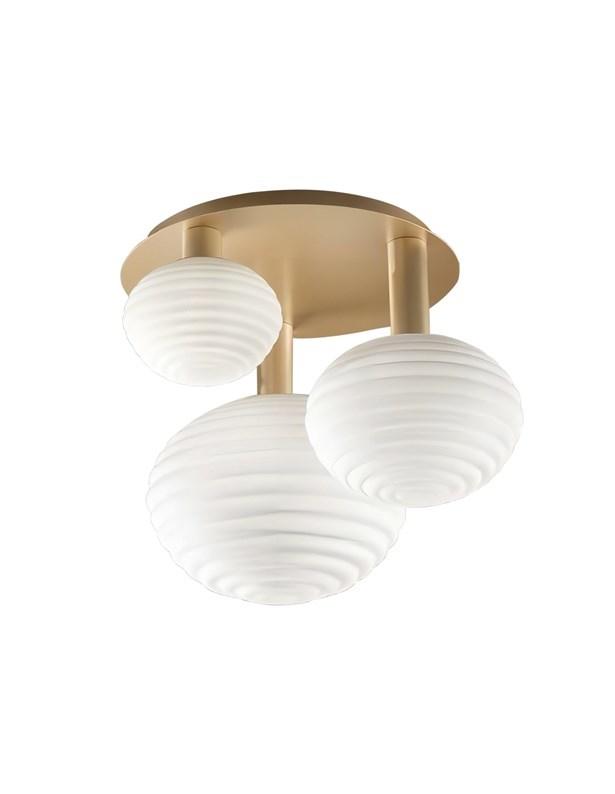 Loftlampe Opalla - 3 x E27, opalglas, 65 cm