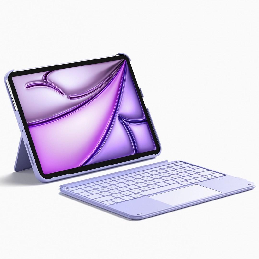 Bluetooth tastatur med touchpad - Inateck KB04122 QWERTZ, lilla