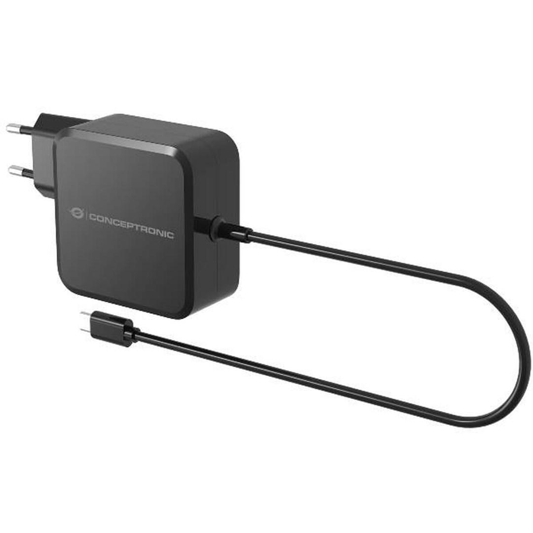Conceptronic 1-port GaN USB-C vægoplader 100 W PD 3.0/PPS - sort billede