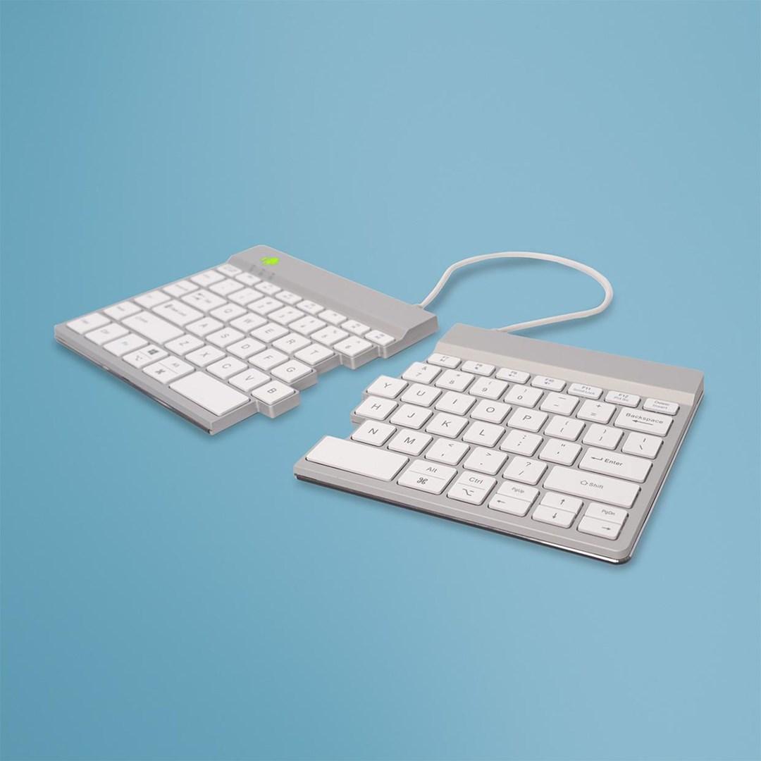 Split Break delt Bluetooth-tastatur - US-layout, hvid billede