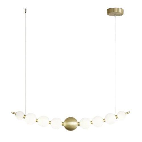 Tavva pendel 81 cm - elegant loftlampe i messing og opalhvid