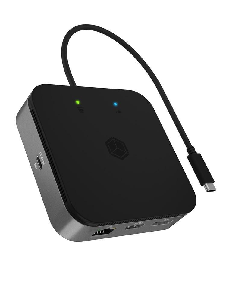 ICY BOX 7-i-1 USB4 dockingstation med dobbelt videooutput billede