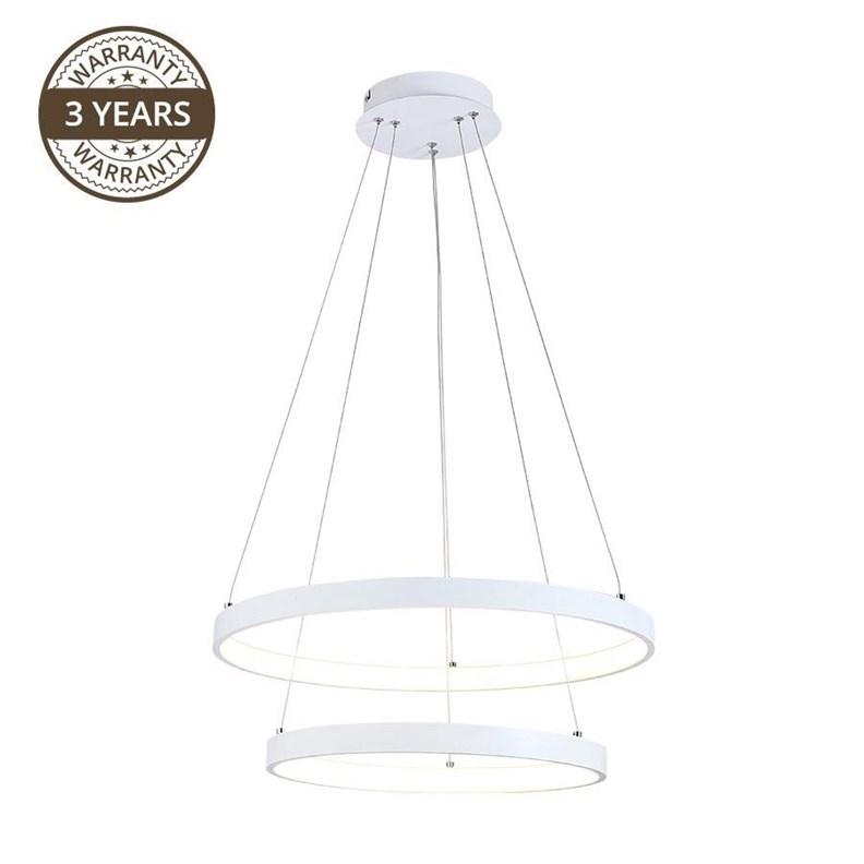 Loftlampe LED 33 W - 4000 K, hvid ringdesign