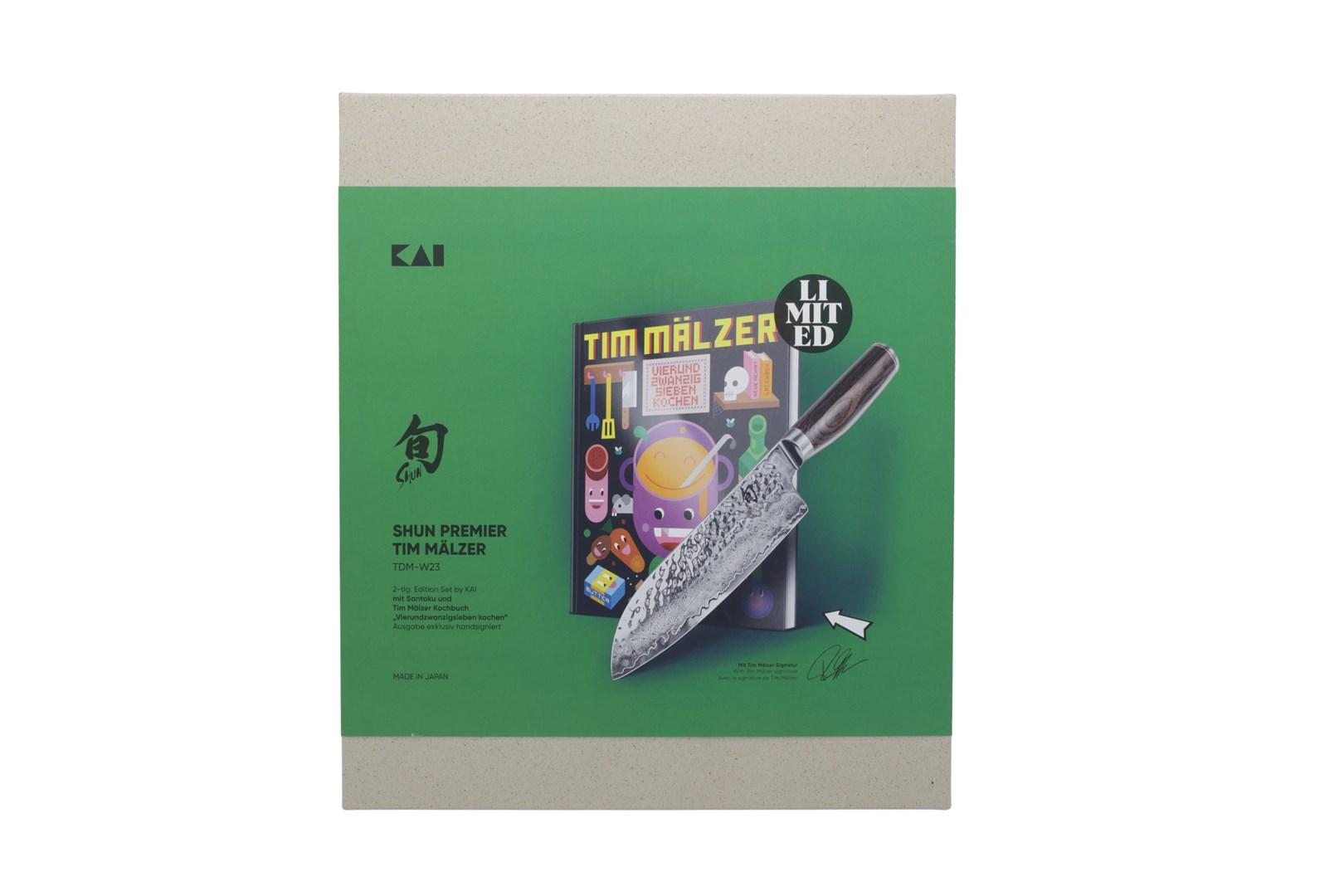 Kai Shun Premier Tim Mälzer santokukniv + kogebog (limited edition)