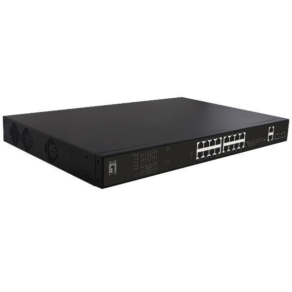 LevelOne GEP-2021 - 20‑ports Gigabit PoE switch billede