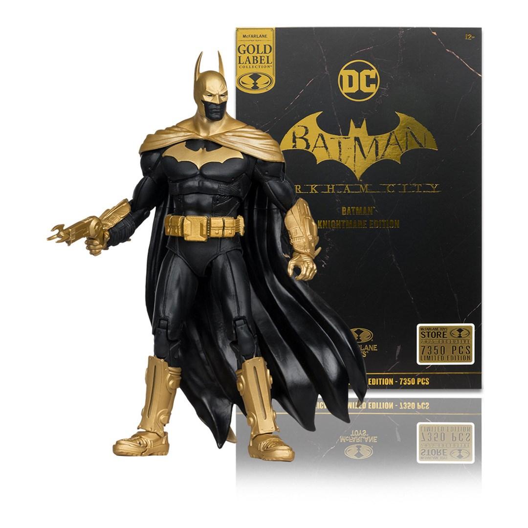 McFarlane Toys - Batman Arkham City Knightmare samlerfigur, 18 cm (sort/guld) billede