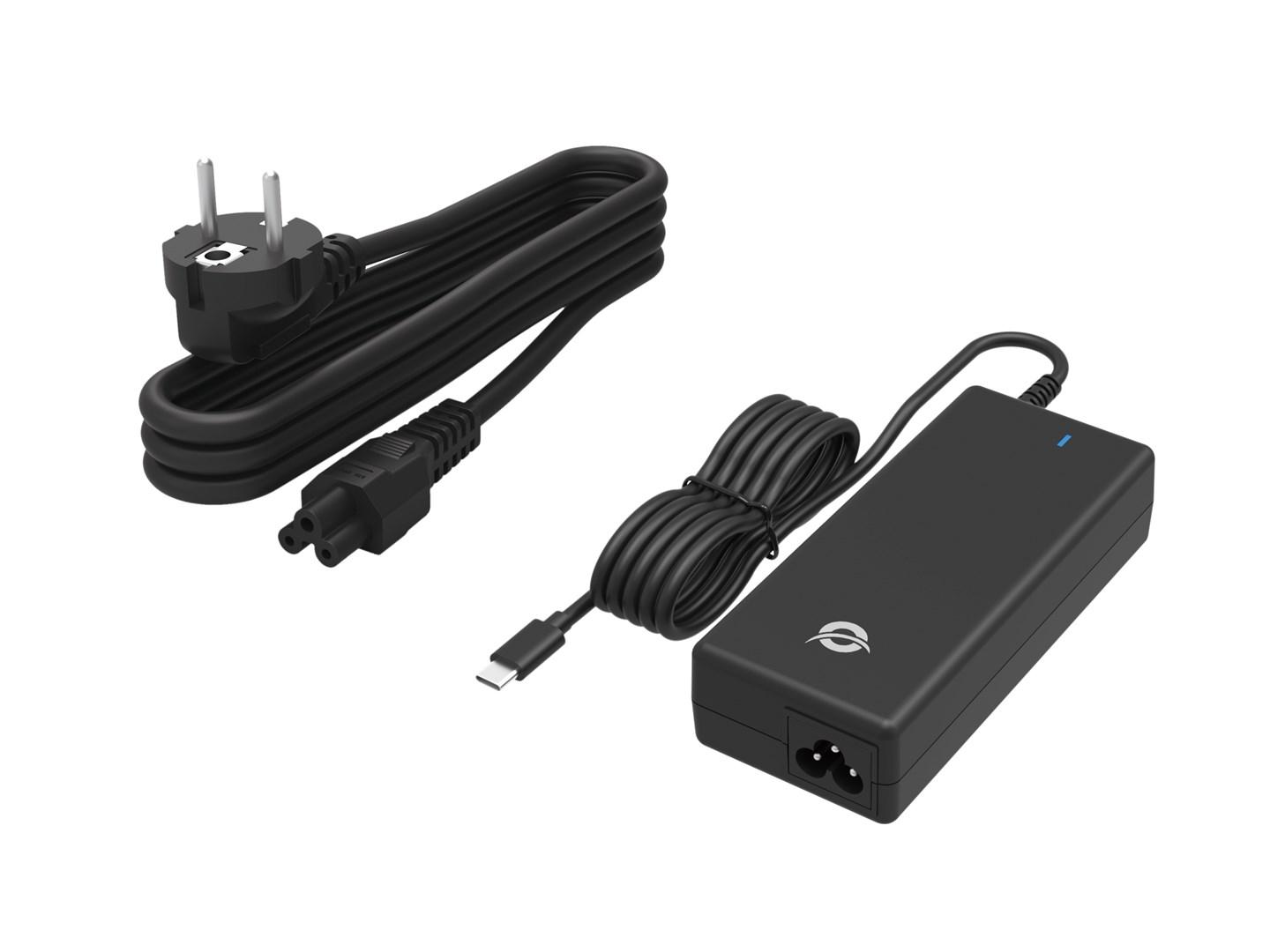 Conceptronic OZUL03BE 100 W GaN skrivebordsoplader med USB-C PD billede