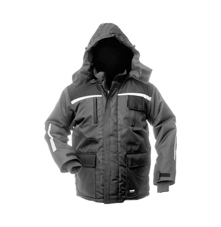 Lang arbejdsjakke Arctic - grå/sort, str. L (WJ-8924)