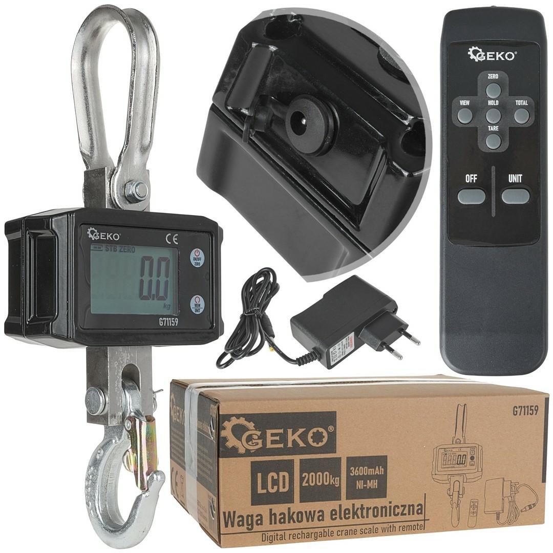 Elektronisk kran/krokskål med LCD - 2.000 kg - GEKO