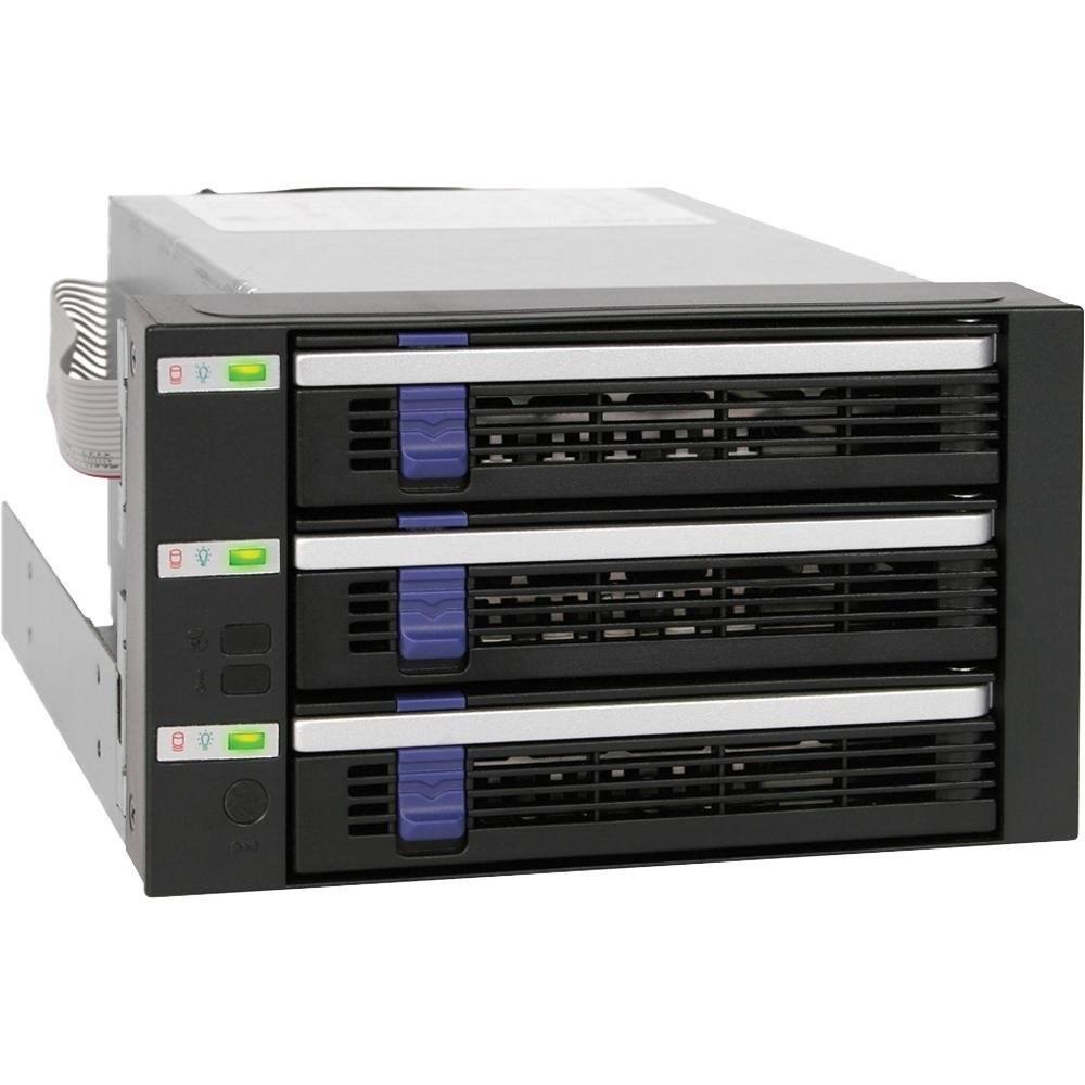Icy Dock MB153SP-B - 3x 3,5" hot-swap drevskuffe til 2x 5,25" bay, sort billede