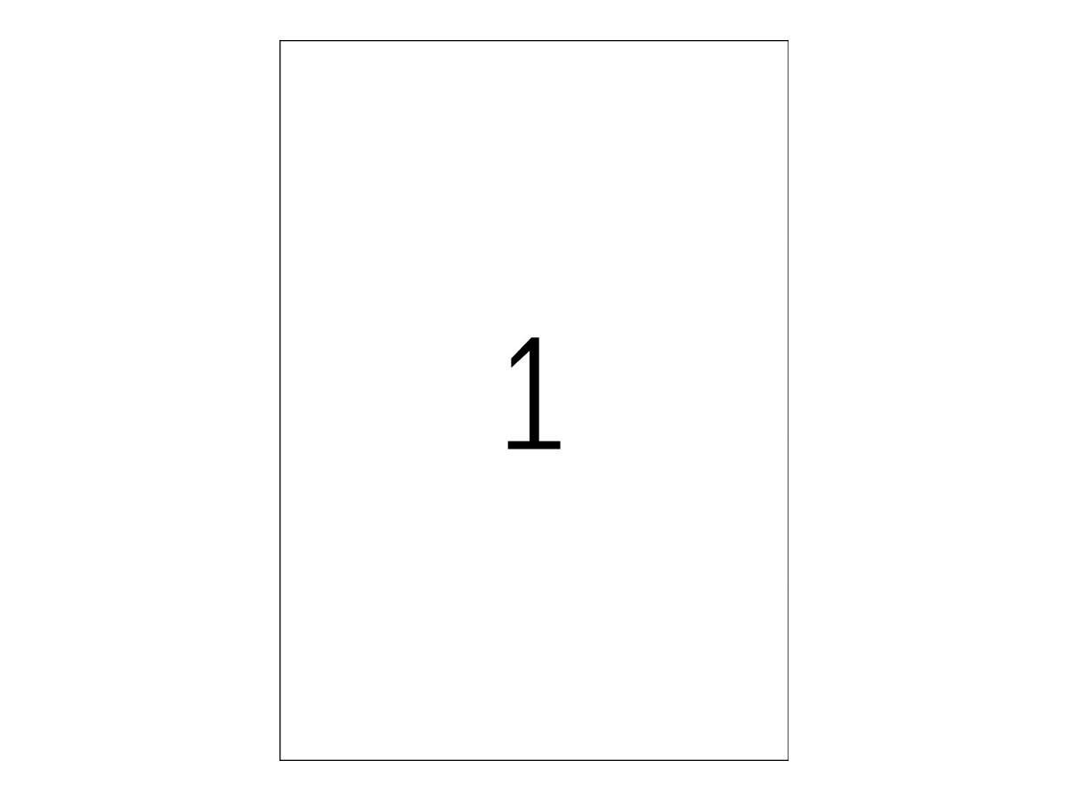 HERMA A3 etiketter - transparent, blank folie, 297 × 420 mm, 50 ark billede