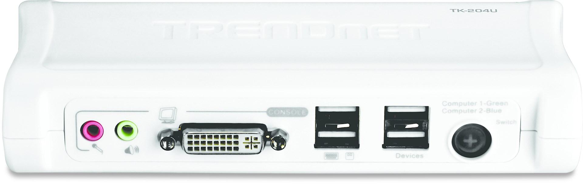 TRENDnet TK-204UK - 2-port KVM-switch med USB og lyd billede