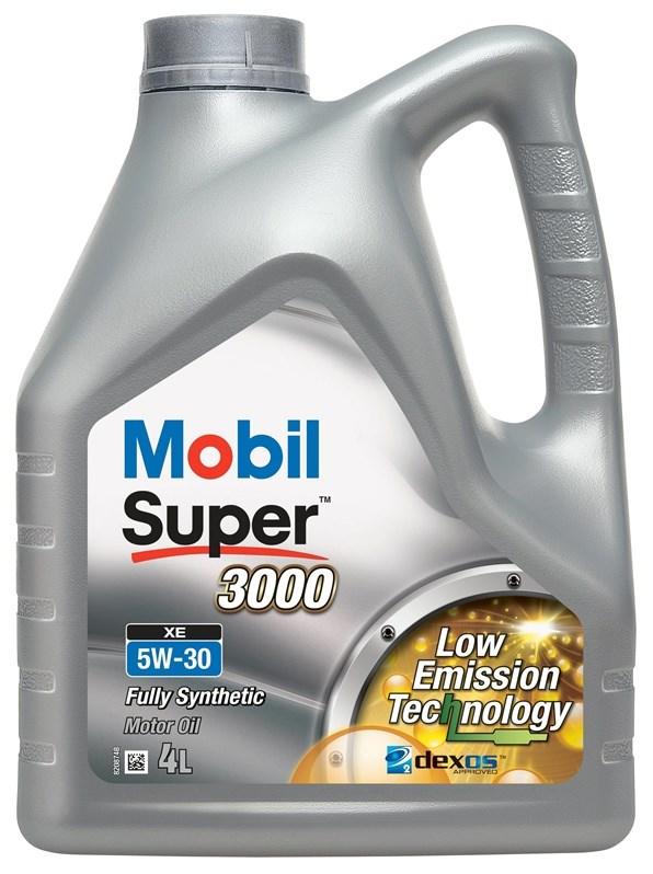 Mobil Super 3000 XE 5W-30 motorolie - 4 l fuldsyntetisk
