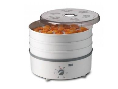 Fødevaredehydrator med timer og 3 plastbakker