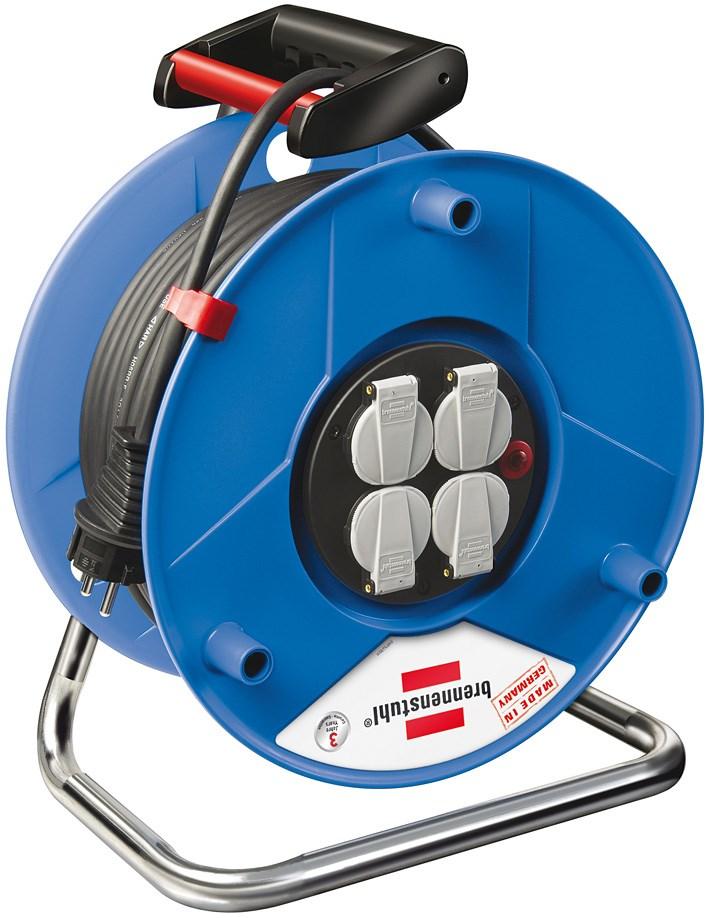 Brennenstuhl kabeltromle BN-HASP03 - 50 m, 4 udtag, blå/sort