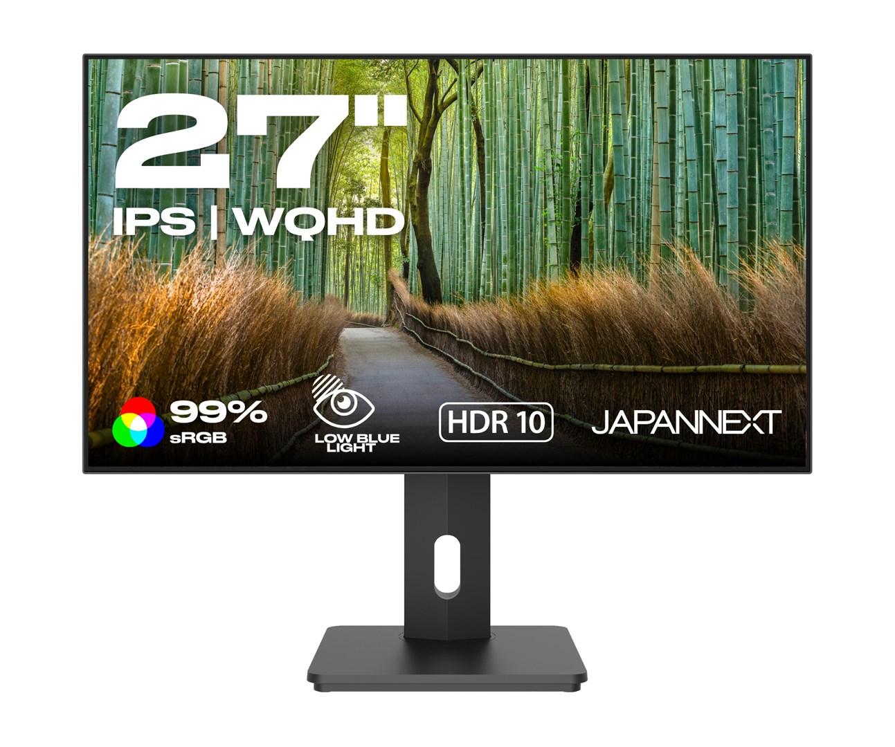JAPANNEXT JN-27IPS4FLWQHDR-HSP 27" WQHD IPS skærm - 60 Hz, HDR10, sort