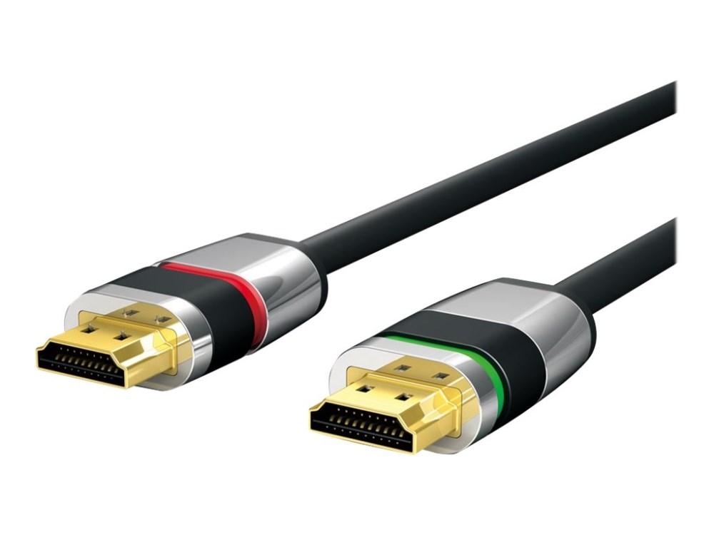 Purelink Ultimate ULS1000 - HDMI-kabel med Ethernet - HDMI han til HDMI han - 2 m - tripel-afskærmet - sort - rund, 4K support