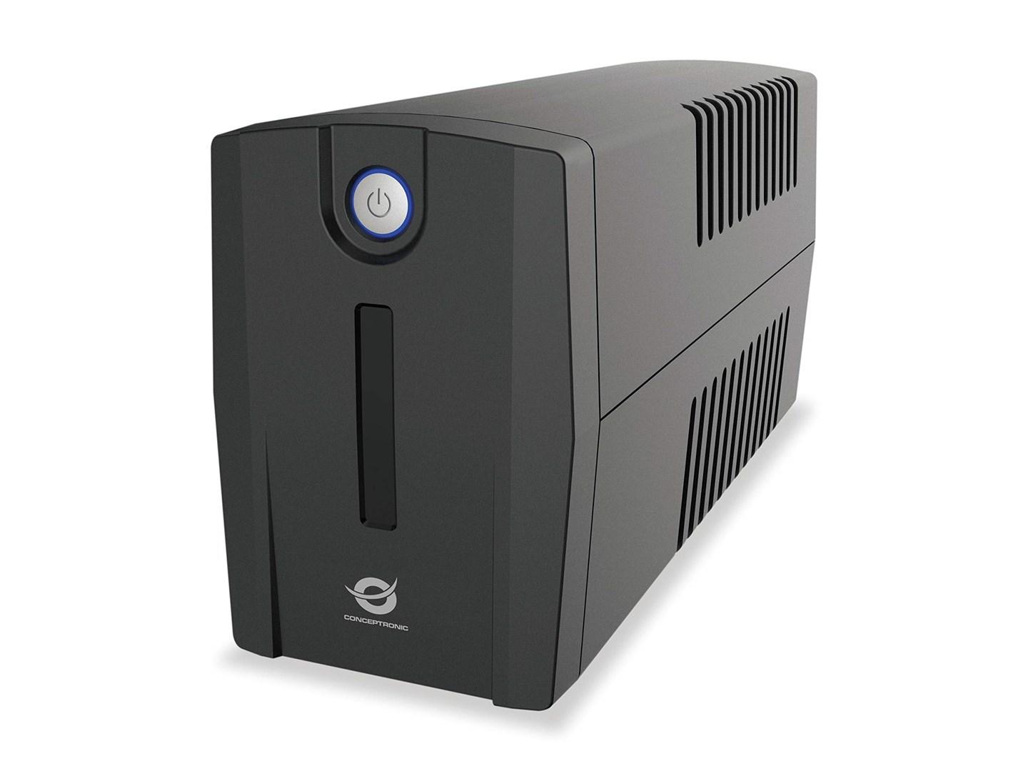 UPS 650 VA / 360 W med 2×Schuko og HID USB - sort billede
