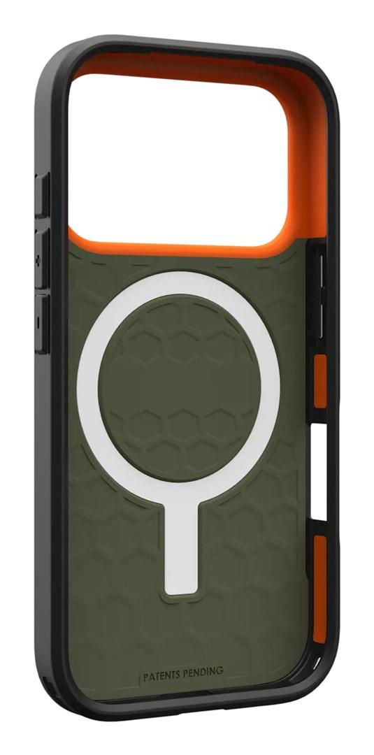 Urban Armor Gear Metropolis magnetisk cover til iPhone - 6,3" (oliven/orange) billede