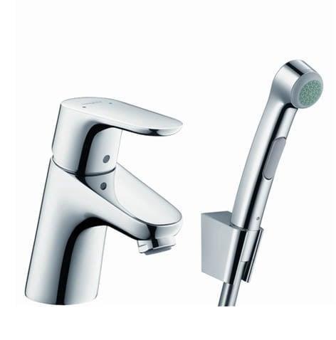Hansgrohe Focus E2 håndvaskarmatur med bidetta-håndbruser - krom