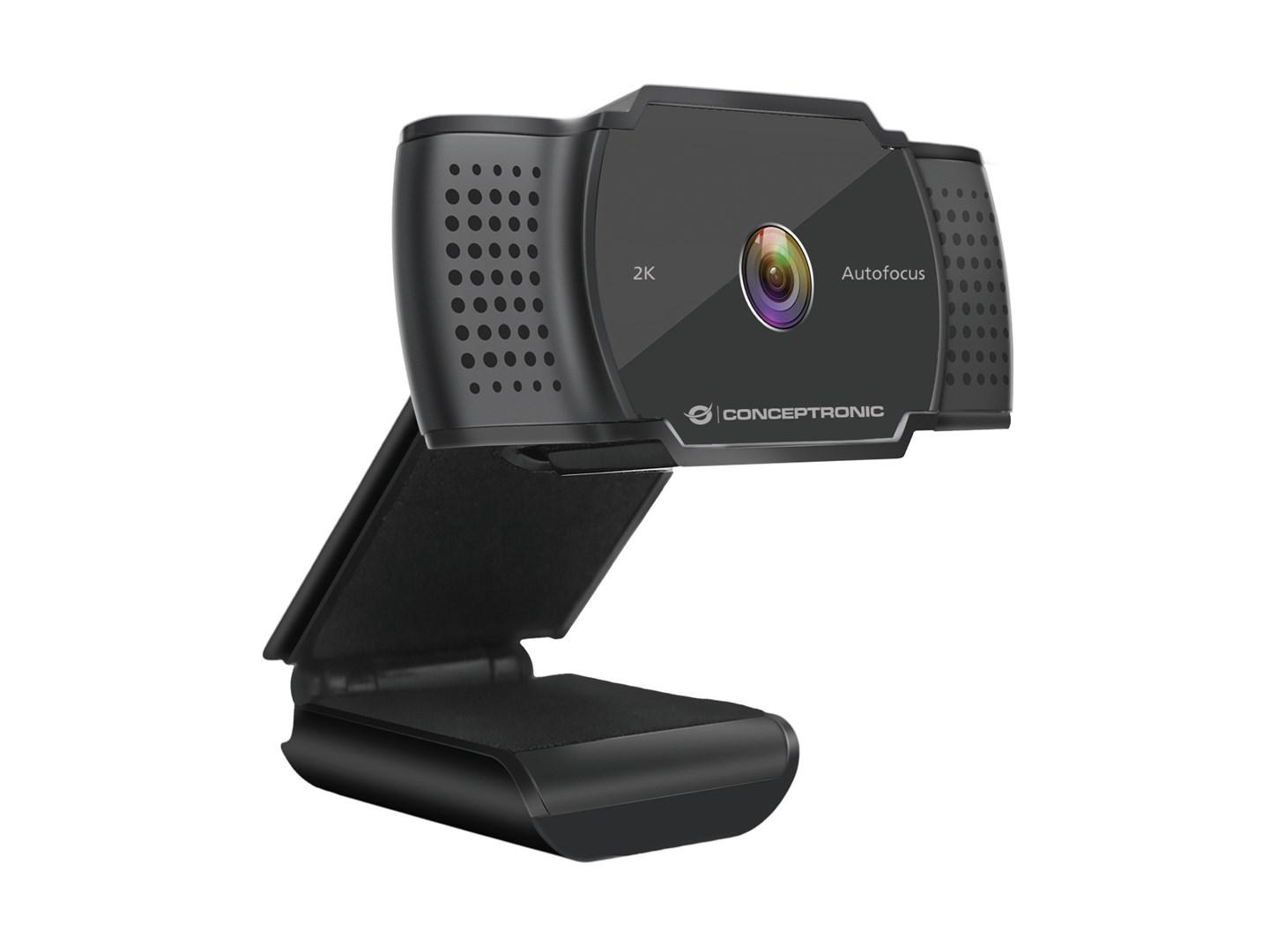 Conceptronic AMDIS 2K Super HD webcam med autofokus og mikrofon billede