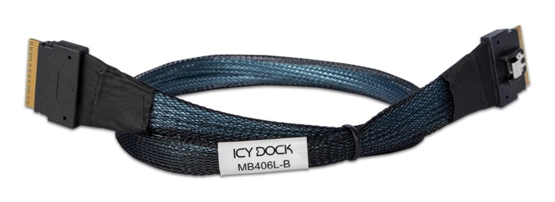 ICY DOCK Kabel SlimSAS 8i SFF-8654 zu SlimSAS 8i, SFF-8654 Kabel-0,5M