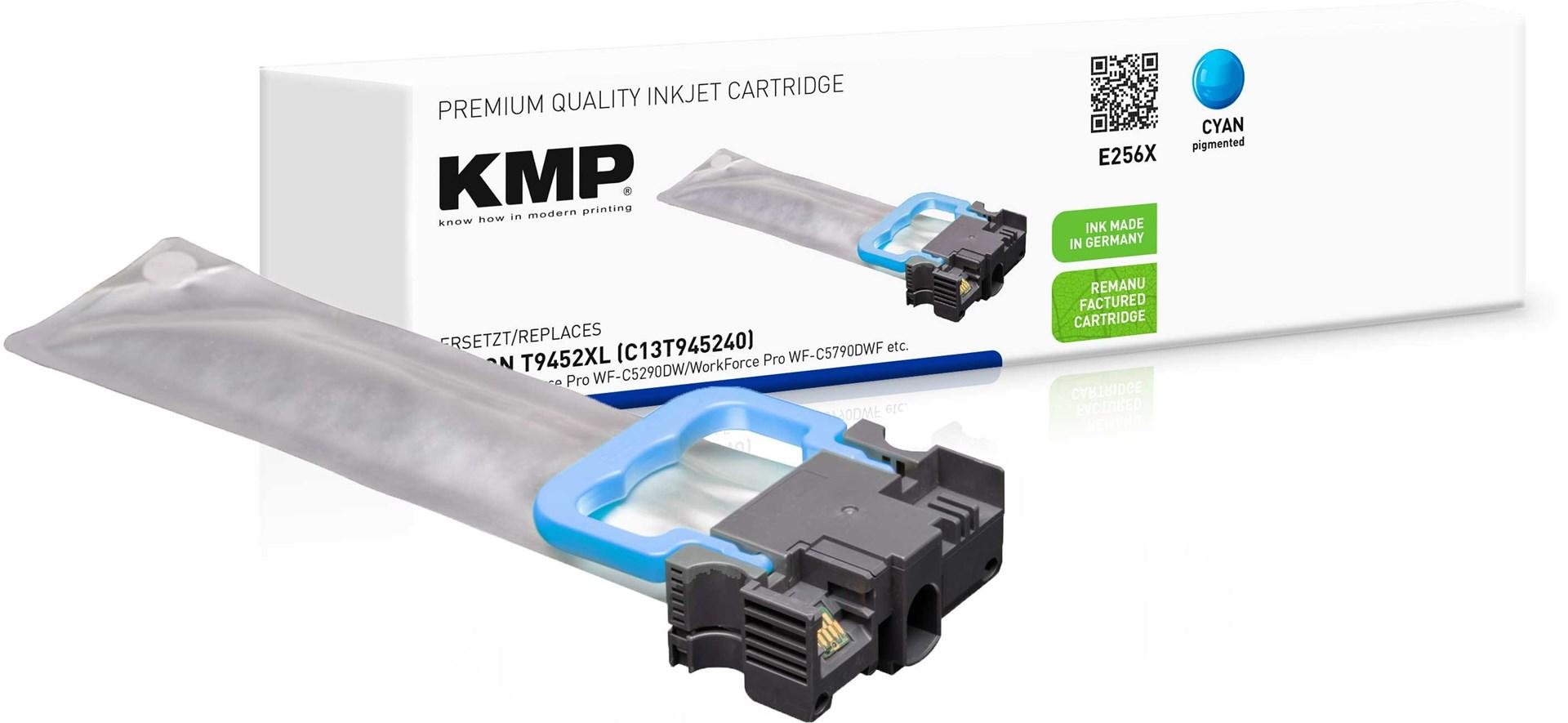 KMP E256X blækpatron - kompatibel cyan til Epson T9452XL