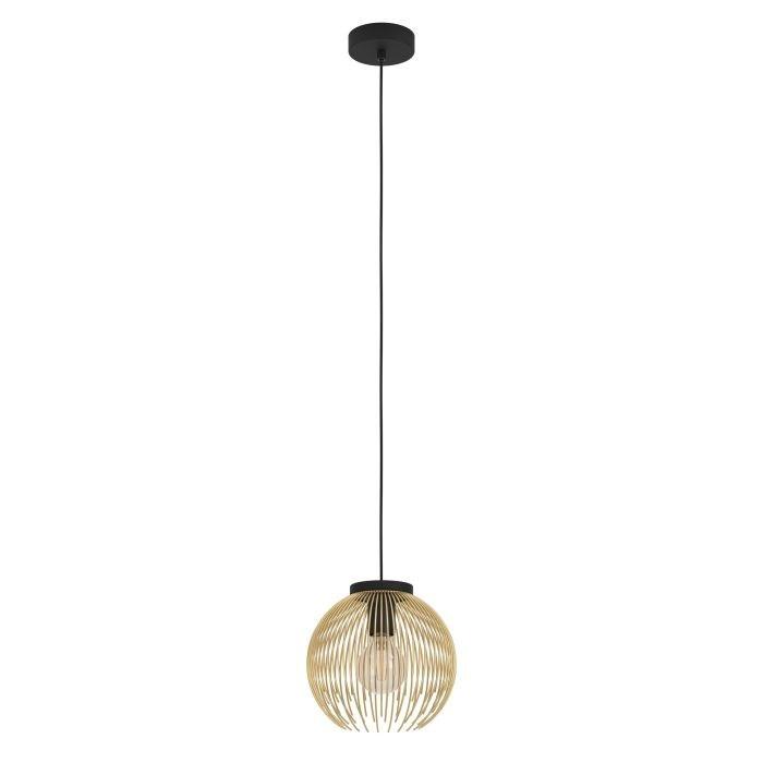 EGLO pendel - rund loftlampe i stål, E27, guld/sort, Ø23,5 cm
