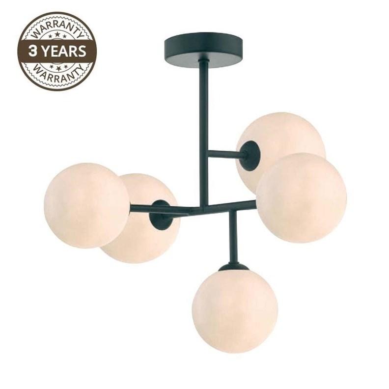 Loftlampe Campo 2020135C - pendel med 5 kugler, G9-fatning