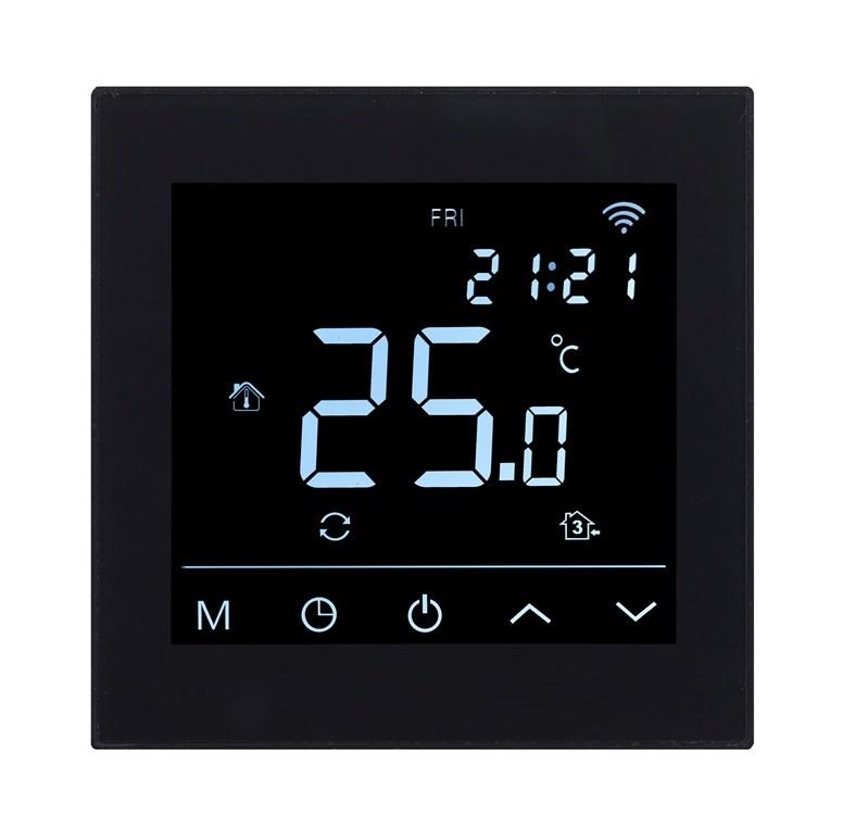 Heatcom HC91 termostat for el gulvvarme, wi-fi, sort