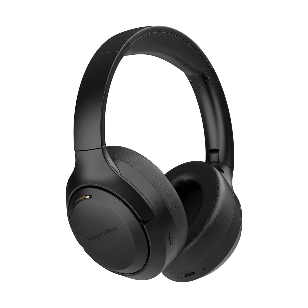 Kruger&Matz F8A trådløse over‑ear hovedtelefoner med ANC - sort