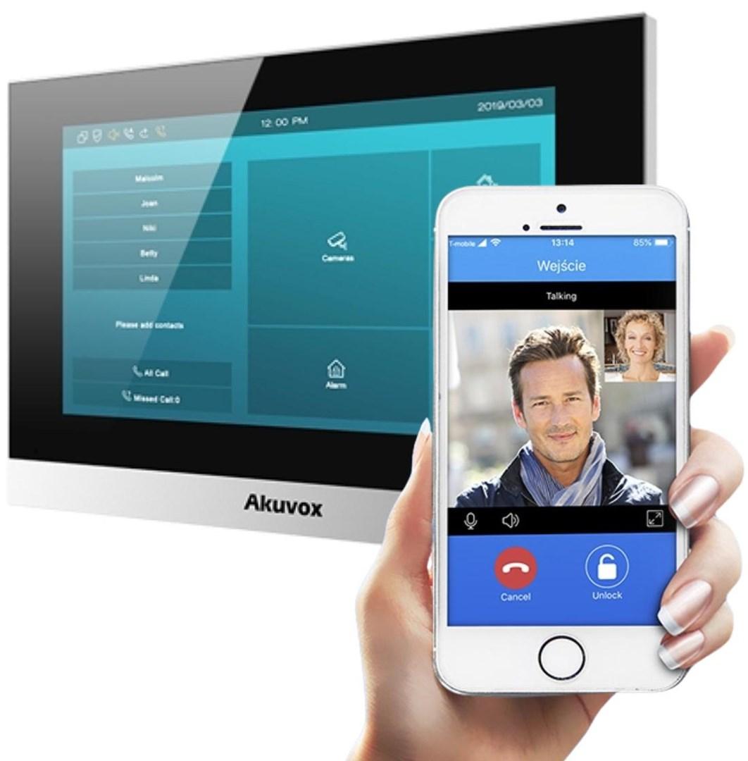 Akuvox C313W video-dørtelefon monitor - sølv
