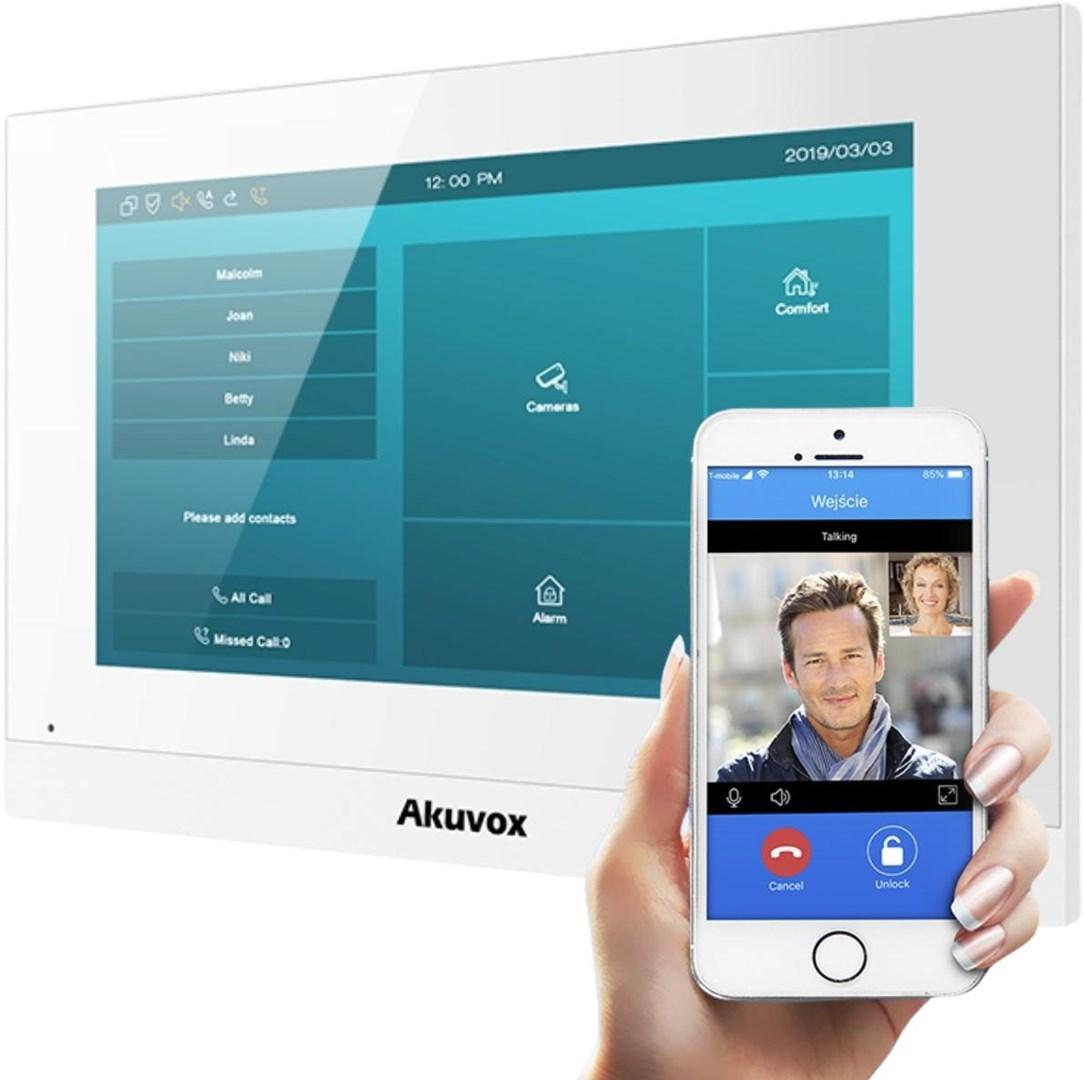 Akuvox C313W video-dørtelefon monitor - hvid